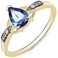 10k Yellow Gold Tanzanite and Diamond Accent Ring