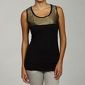 Kische Women's Sequin Yoke Sleeveless Tank