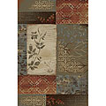 Soho Multi/ Red Abstract Rug (7'10 x 10'3)