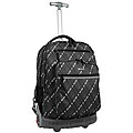 J World 'Sunset' 19.5-inch Preppy Grey Rolling Laptop Backpack