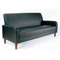 Black Faux Leather Cool Sofa