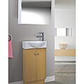 Glenwood 17 Inch Wood Yellow Oak/ White Bathroom Vanity