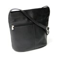 Royce Leather Vaquetta Front Zipper Shoulder Bag