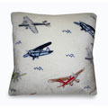 Vintage Airplanes Microplush Decorative Pillow