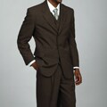 Phat Farm Men's Brown 3-button Vested Suit