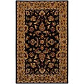 Hand-tufted Persian Black Wool Rug (5' x 8')