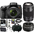Sony Alpha 580L 16.2MP DSLR Camera with 18-55 SAL75300 and SAL50F18 Lenses