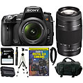 Sony Alpha 580L 16.2MP DSLR Camera with 18-55MM and SAL75300 Lenses