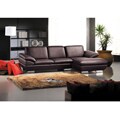 Murray Dark Brown Leather 2-piece Sectional Sofa Set