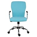 Grace Tween Blue Polka Dot Chair with Arms