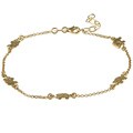 Caribe Gold 14k overSterling Silver Lucky Elephants Anklet