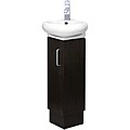 Milan 12-inch Wood Wenge/ White Bathroom Vanity