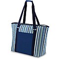 Picnic Time Tahoe Blue Stripe Extra Large Insulated Shoulder Tote (Set of 2)