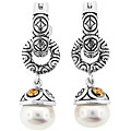 Meredith Leigh Sterling Silver Freshwater Pearl Dangle Earrings (10-11.5 mm)