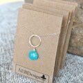 AEB Design Fine Silver Aqua Chalcedony Necklaces (Pack of 6)
