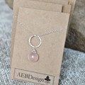 AEB Design Fine Silver Pink Chalcedony Necklaces (Pack of 6)