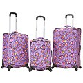 Rockland Deluxe 3-piece Love Hearts Spinner Luggage Set