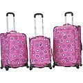 Rockland Deluxe Pearl 3-piece Spinner Luggage Set