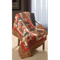 Log Cabin 100-percent Cotton Quilted Throw