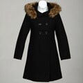 Rothschild Big Girl's Wool-blend Faux Fur Trim Hooded Coat 