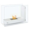 Mali White Standalone Ethanol Fuel Fireplace