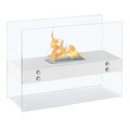 Odessa White Standalone Ethanol Fuel Fireplace