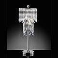 Crystal Rain 3-light Chrome Crystal Table Lamp