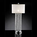Saxton 1-light Crystal Chrome Table Lamp