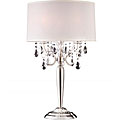 Silver Mist 3-light Crystal Chrome Table Lamp