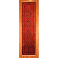 Persian Hand-knotted Red/ Orange Tribal Hamadan Wool Rug (3'8 x 13'2)
