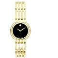 Movado Women's Stainless Steel Case and Bracelet Black Dial Watch