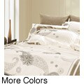 Castleton Paisley Embroidered Queen-size 3-piece Duvet Cover Set