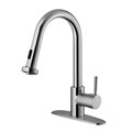 Vigo Chrome Pullout Kitchen Faucet with Deck Plate