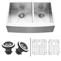 Vigo 33-inch Farmhouse Stainless Steel Kitchen Sink/ Two Grids/ Two Strainers