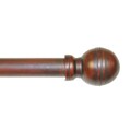 Adeline 4-foot Bamboo Curtain Rod Set with Ribbed Ball Finials
