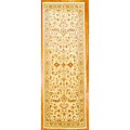 Afghani Hand-knotted Ivory/ Beige Vegetable Dye Wool Rug (4' x 12')