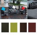Trinidad 4-piece Resin Wicker and Aluminum Settee Set