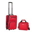 Rockland Expandable Red 2-piece Lightweight Carry-on Luggage Set