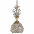 Garland 1-light Gold and Silver Leaf Mini-pendant Light