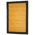 Asian Hand-woven Thin Natural Stripe Bamboo Rug (1'8 x 2'7)