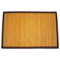 Asian Hand-woven Dark/ Light Stripe Bamboo Rug (2' x 3')
