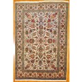 Persian Hand-knotted Ivory Tabriz Wool Rug (7'7 x 11'4)