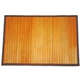 Asian Hand-woven Natural Stripe Bamboo Rug (1'8 x 2'7)