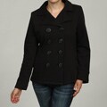 Big Chill Women's Black Fleece-lined Double-breasted Jacket