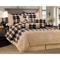 Beige Plaid 7-piece Comforter Set