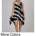 Elan Women's Tie-dye Smocked Racerback Dress