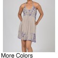 Elan Women's Swirl BustTie Dye Halter Dress