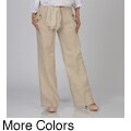 Elan Women's Linen Sash Waist Pants