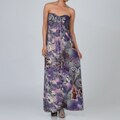 Elan Women's Maxi Smocked Back Strapless Dress