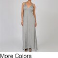 Elan Women's Front and Back V-neck Maxi Dress